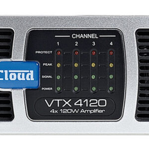 Cloud Electronics VTX4120 audio amplifier 4.0 channels Public Address (PA) system Black, Grey